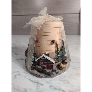 Wilderness Candle Holder and Candle NEW Still in Packaging Winter Holiday